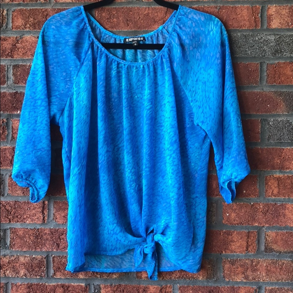 NWOT Express Blue Shear Top